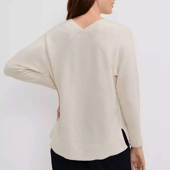 Lou & Gray Double V Cotton Sweater - Picture 2 of 10